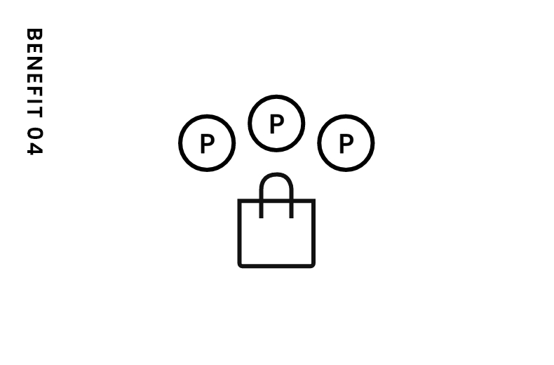 お買い物でポイントが貯まる・使える