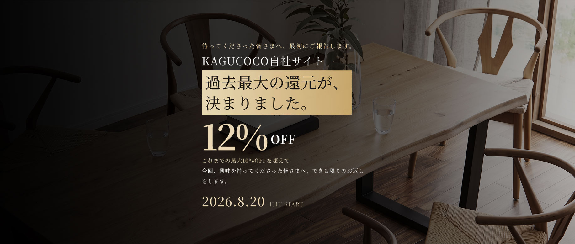 セール開催決定 全商品12％OFFクーポン配布中