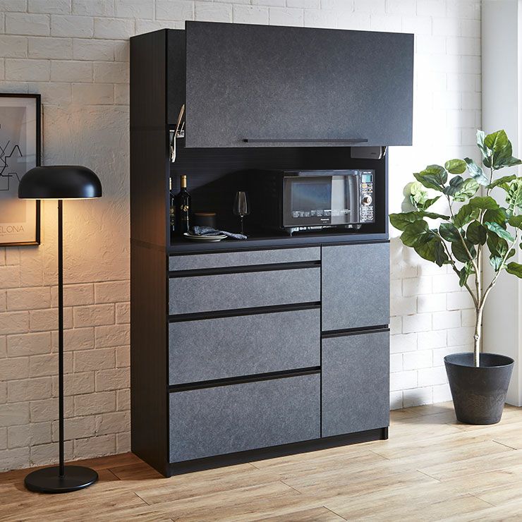 食器棚 ノヴァ100 カラー グレーストーン