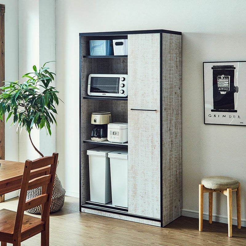 食器棚 LA92 カラー アンティークホワイト