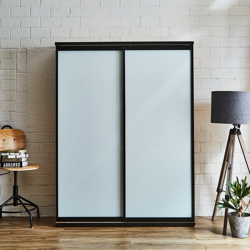 ホワイト本体 クリアガラス扉で滑らか開閉