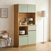 食器棚 ナポリ90 カラーナチュラルグリーン