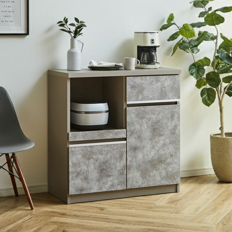 カウンター ナポリ 幅90 白洛