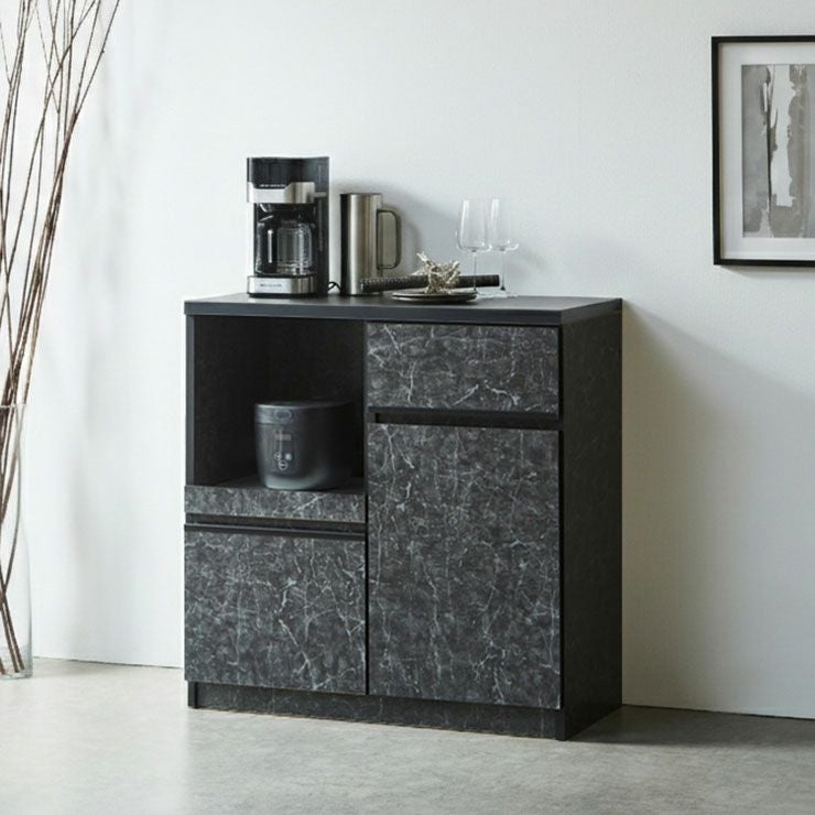 カウンター ナポリ 幅90 ストーンブラック