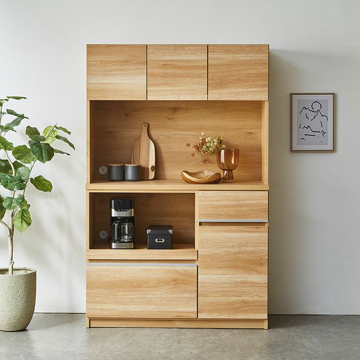 食器棚 ナポリ 幅120 ナチュラル 食器棚タイプ