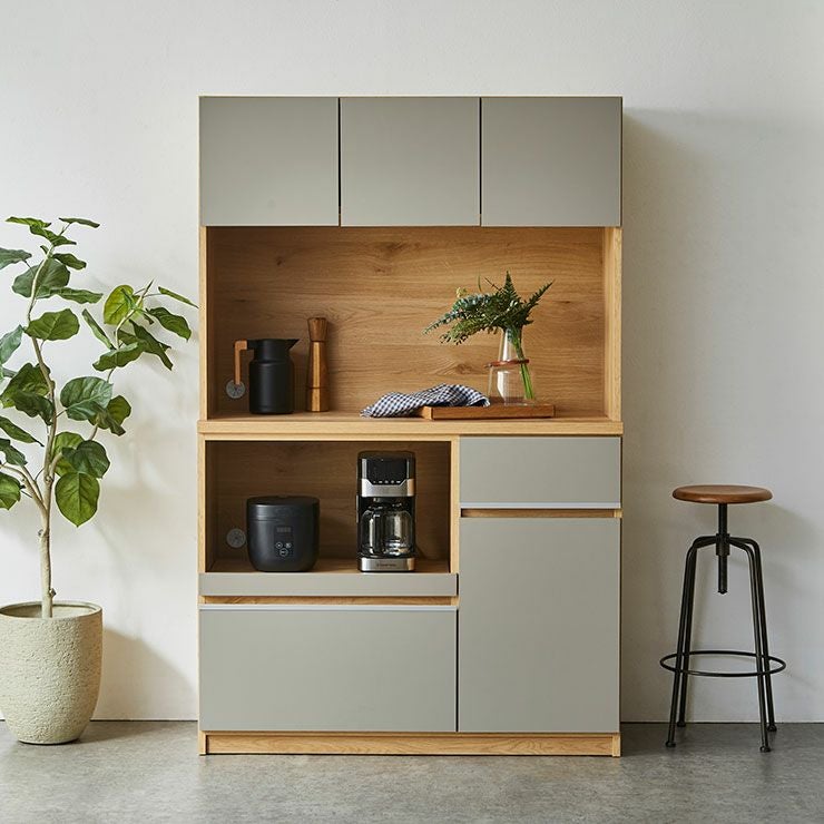 食器棚 ナポリ 幅120 ナチュラルグレージュ 食器棚タイプ