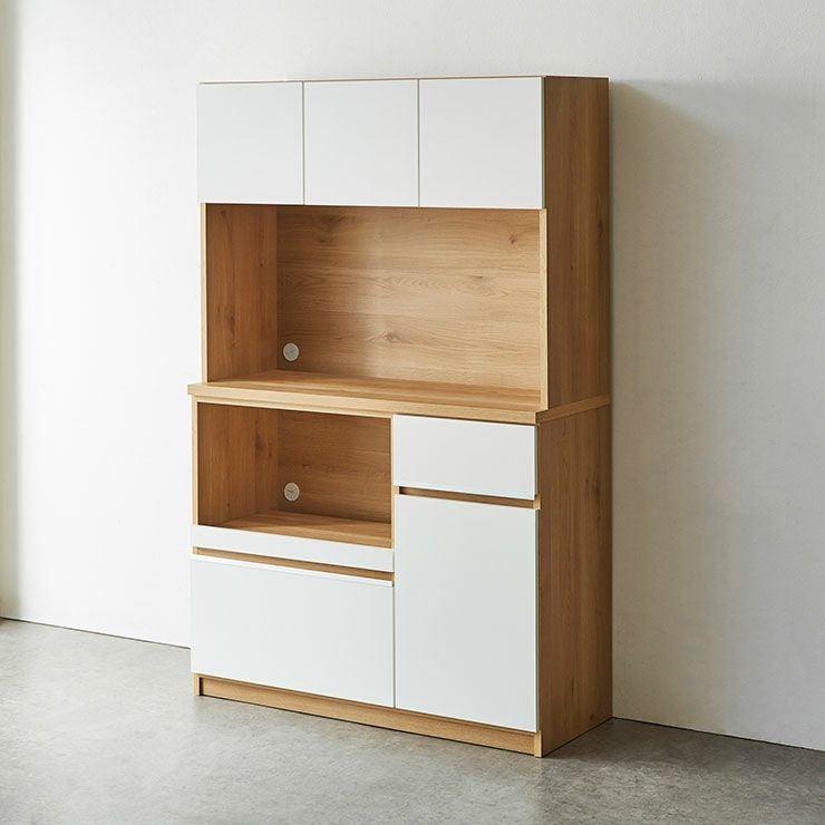 食器棚 ナポリ 幅120 ナチュラルマットホワイト 食器棚タイプ