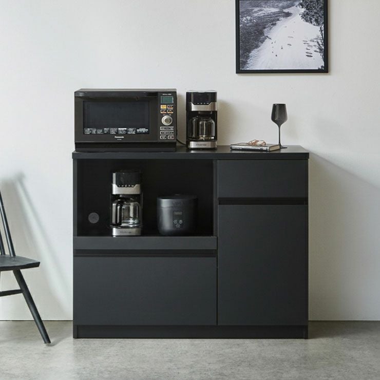 カウンター ナポリ 幅120 マットブラック