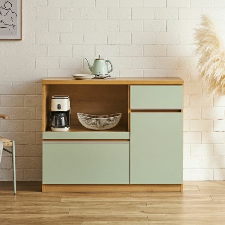 カウンター ナポリ 幅120 ナチュラルグリーン