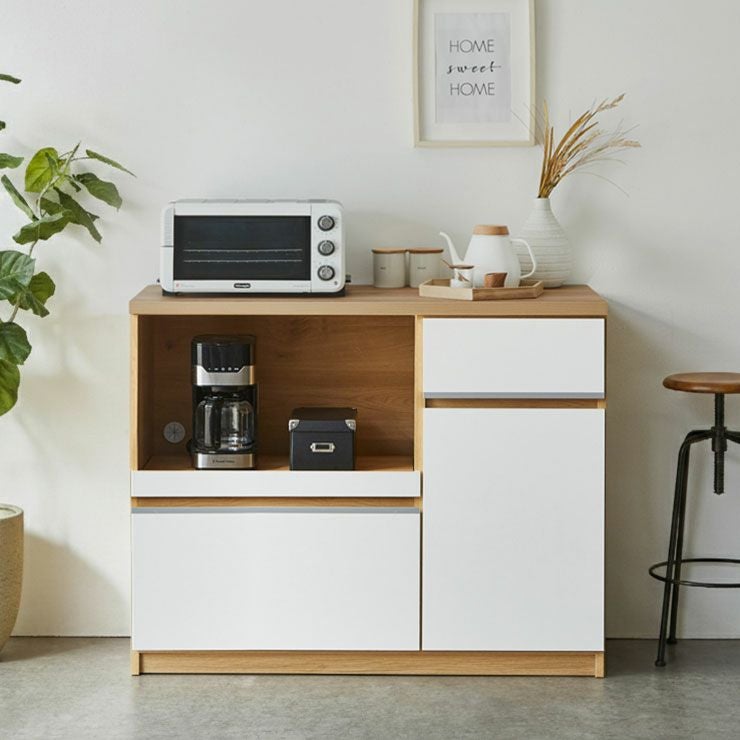 カウンター ナポリ 幅120 ナチュラルマットホワイト