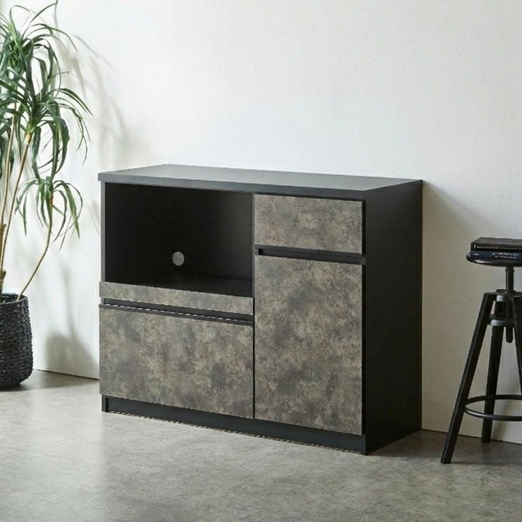 カウンター ナポリ 幅120 黒洛