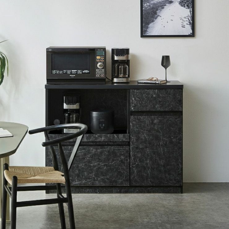 カウンター ナポリ 幅120 ストーンブラック