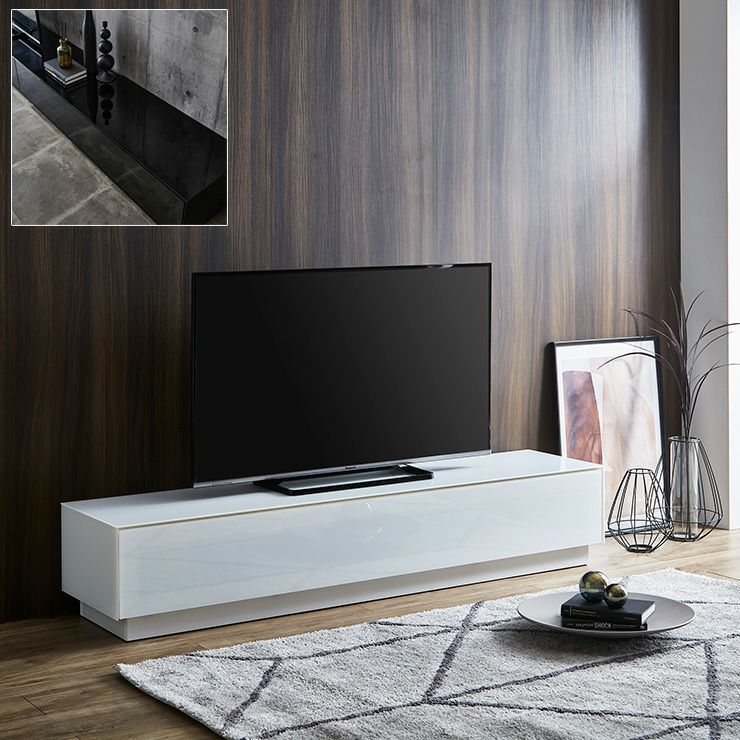 テレビボード　白　鏡面　ややワイド テレビ台 テレビボード ホワイト 収納付き 180 TVB｜家具の通販tac