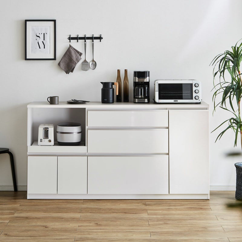 キッチンカウンターアンサンブル 鏡面ホワイト