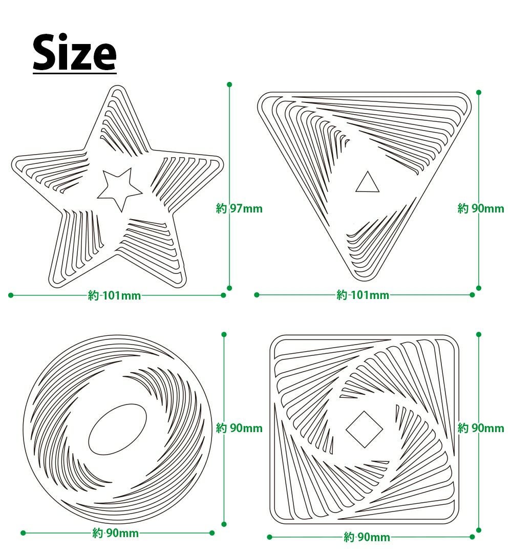 7種から選べるデザイン 木製コースター 4枚セット 9cm×9cm コースター