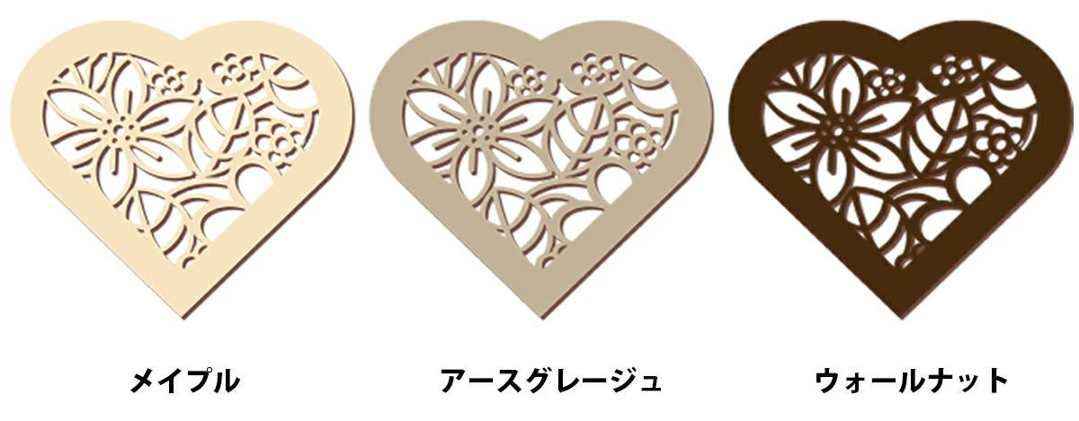 木製 ハート型アクセサリーケース アクセサリー収納 小物入れ 蓋つき
