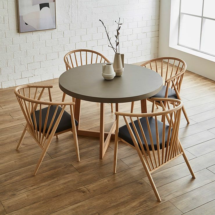 ダイニング5点セット 丸ガレット90