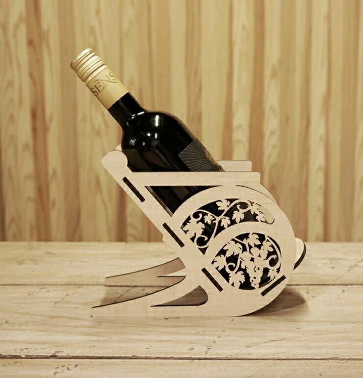 ワインボトルホルダー 葡萄モチーフ 幅9cm ワイン＆ビール収納002