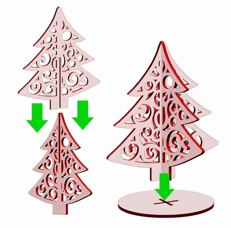 クリスマスツリー 木製 5種類から選べる コンパクト ミニサイズ