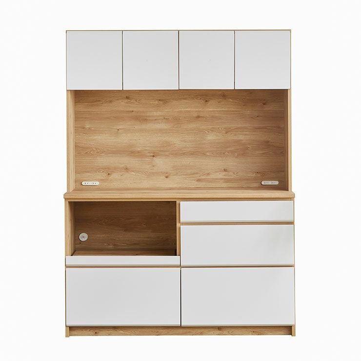 食器棚 マカロン135 カラー ホワイト