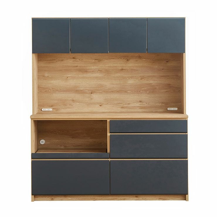 食器棚 マカロン155 カラー ブラック