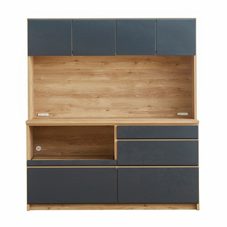 食器棚 マカロン170 カラー ブラック