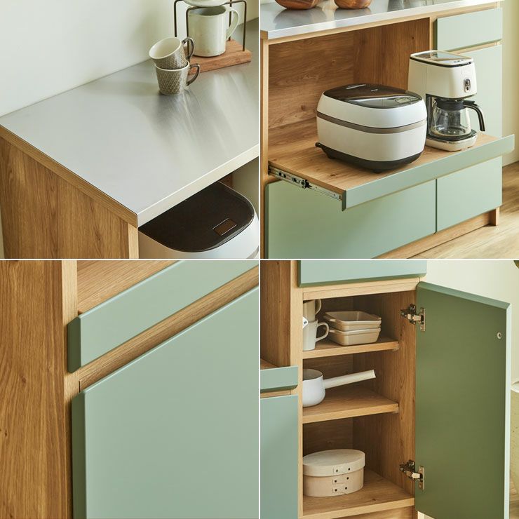 ブラックカウンター幅135cm、ステンレス天板対応