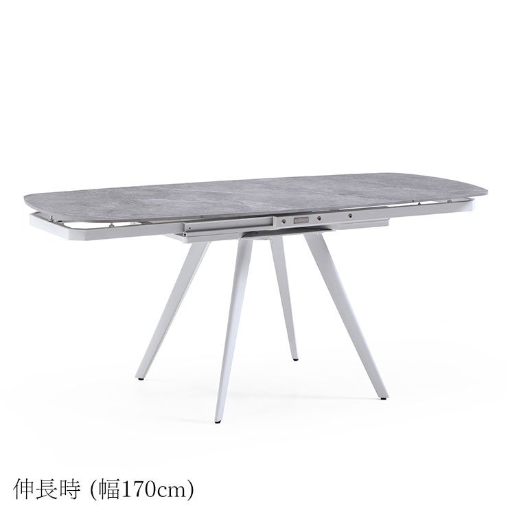 【超美品】日本未上陸！韓国「HIDE OFF」のメタルフラットテーブル テーブル単品 伸長式 ダイニングテーブル ヒョン 幅110-170cm
